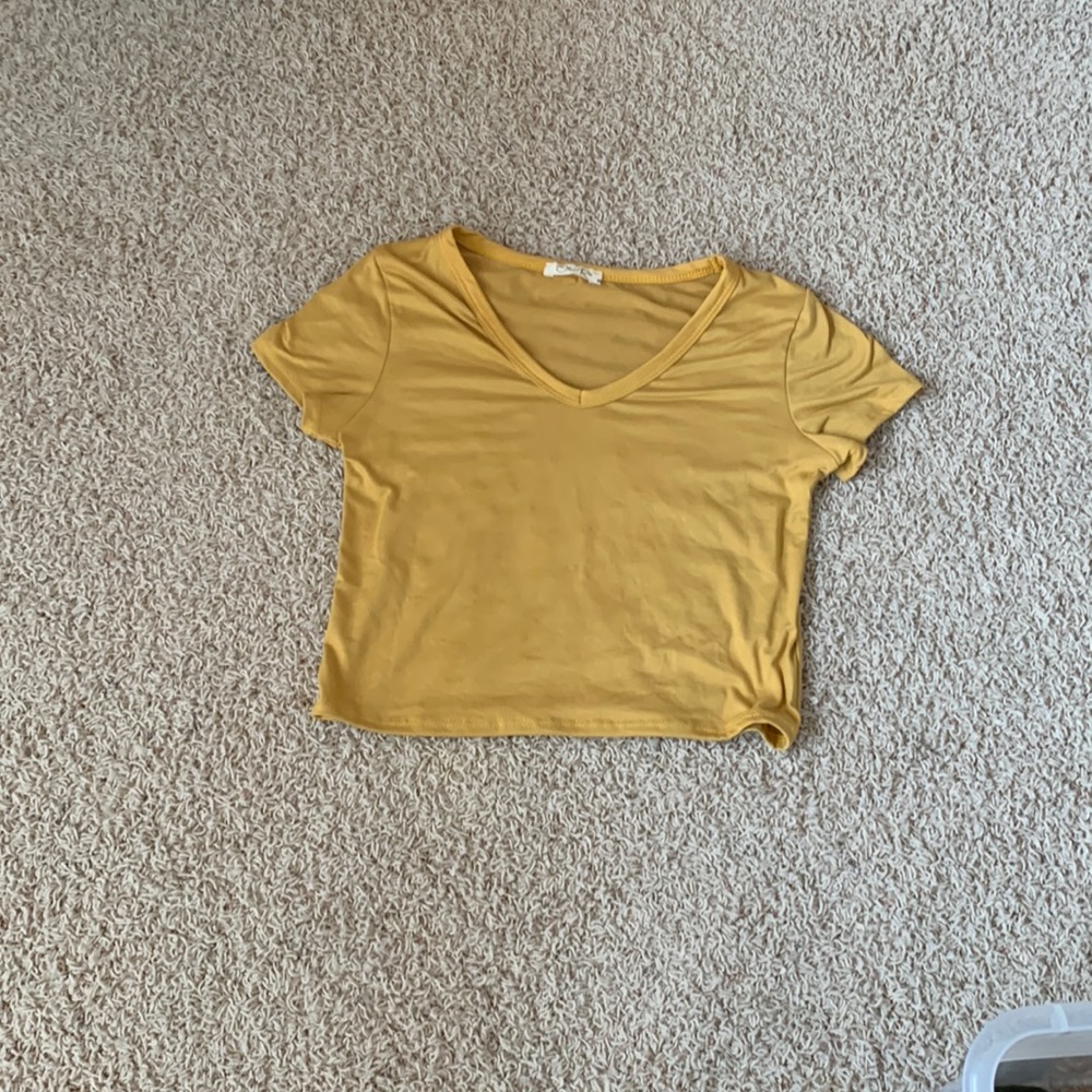 Yellow crop top